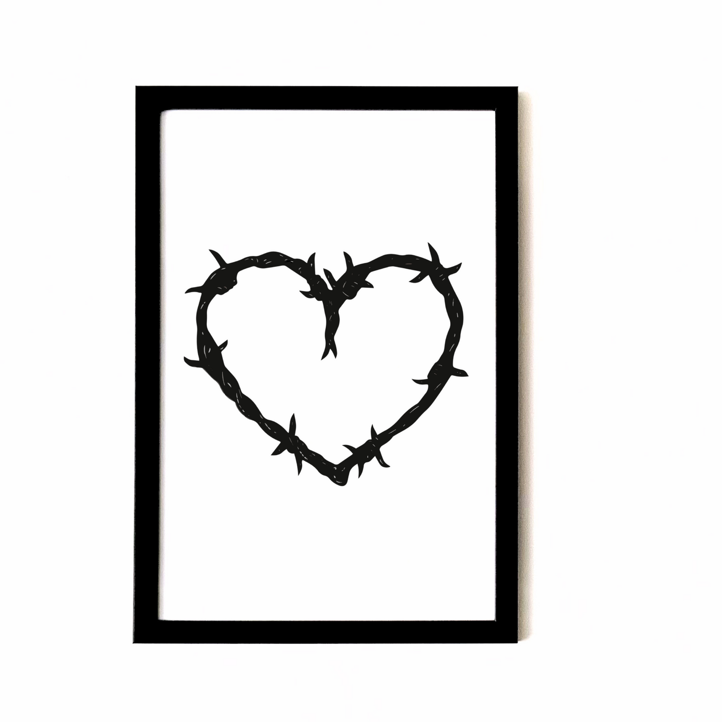 Barbed Wire Heart Wall Print