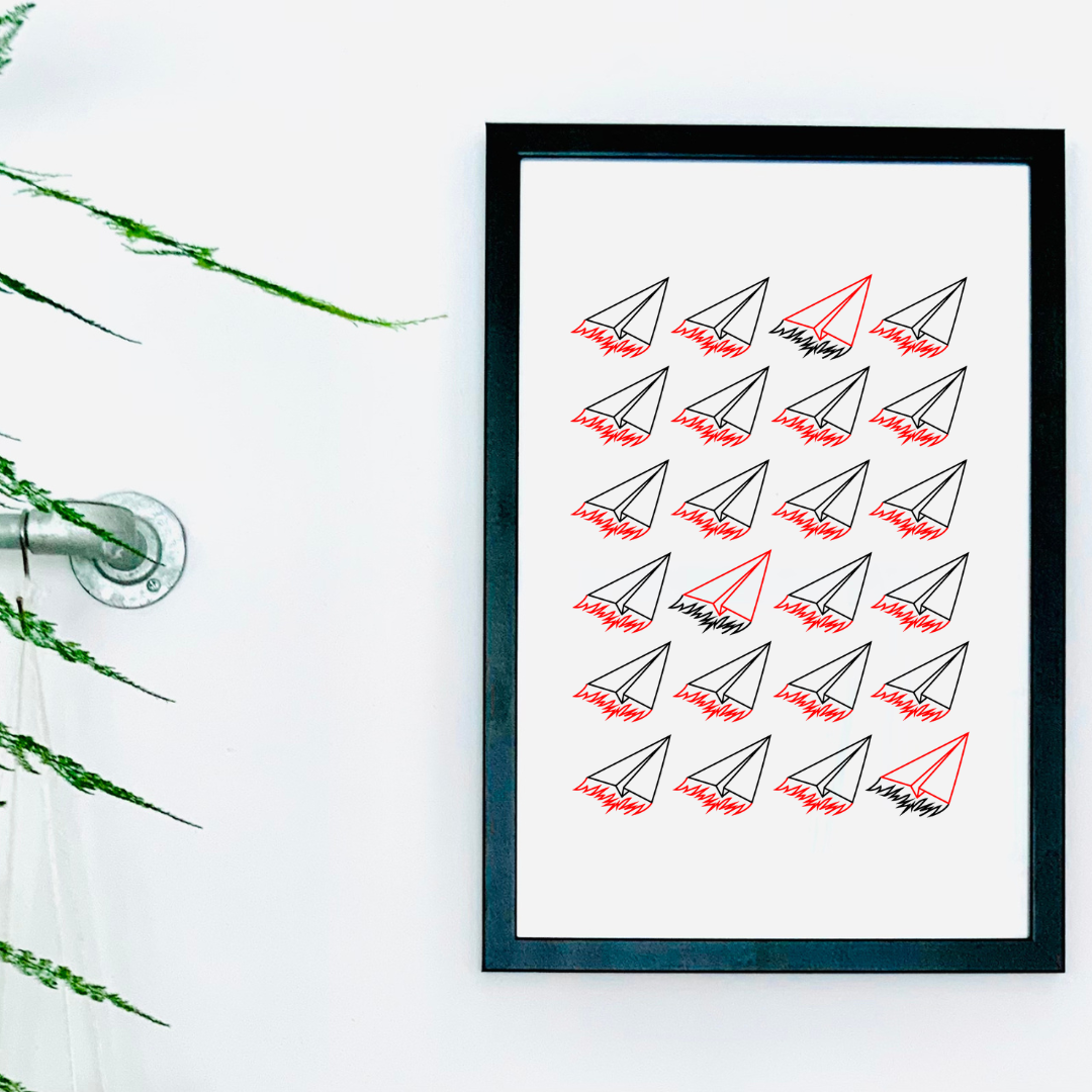 Fire Plane Wall Print