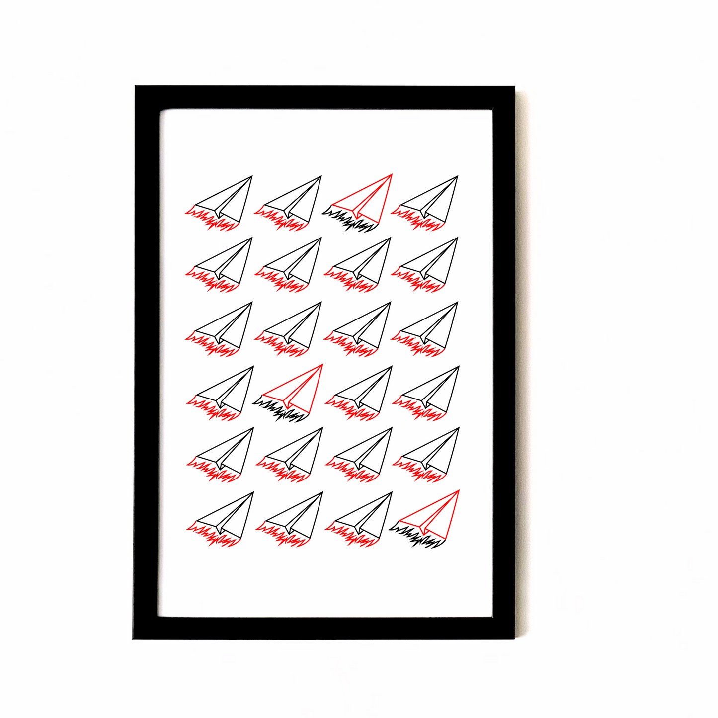 Fire Plane Wall Print