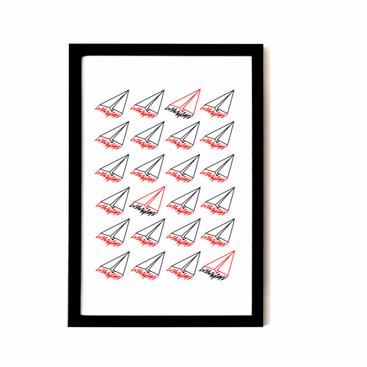 Fire Plane Wall Print