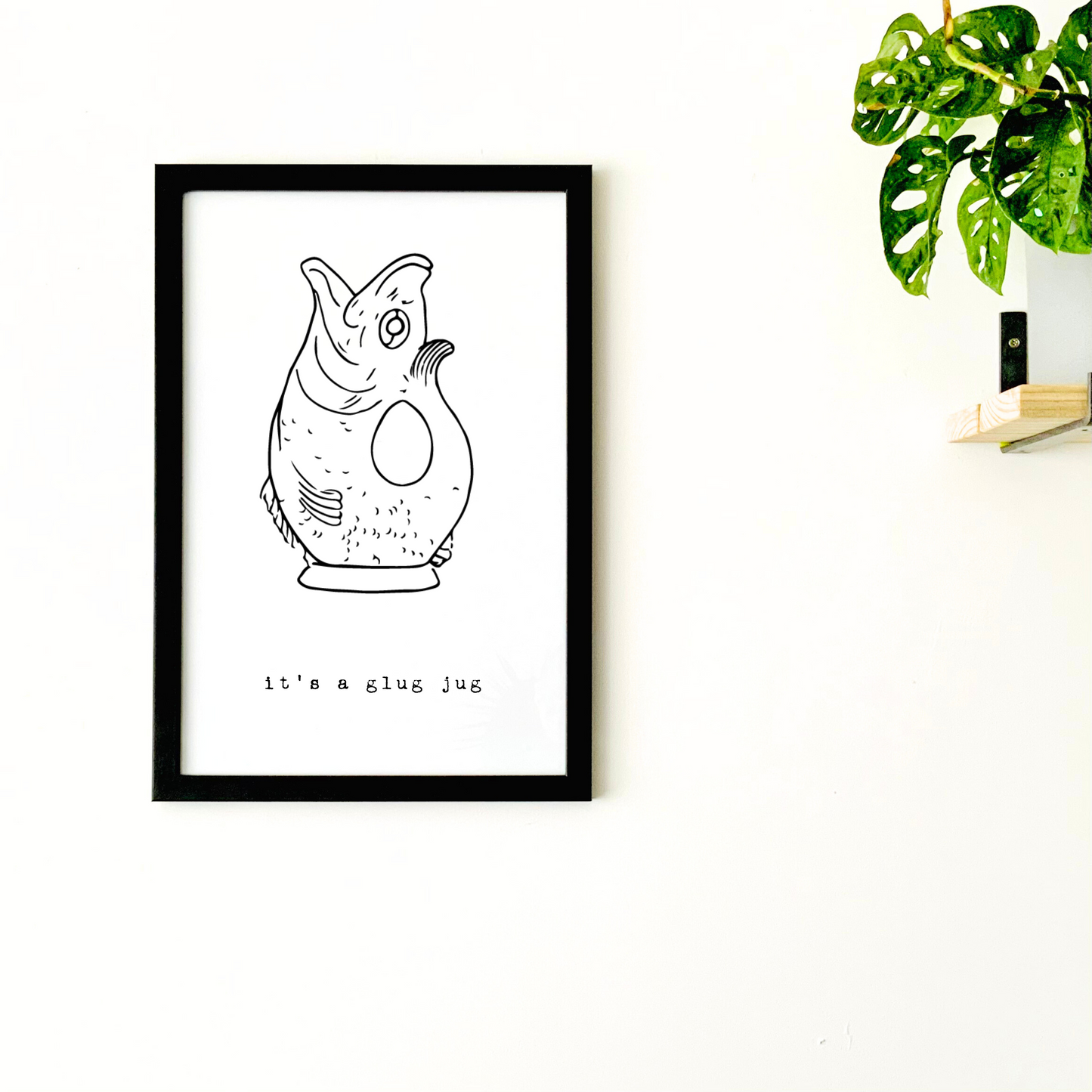 "it's a glug jug" Wall Print