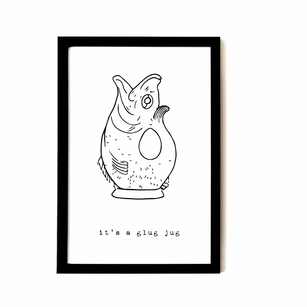 "it's a glug jug" Wall Print