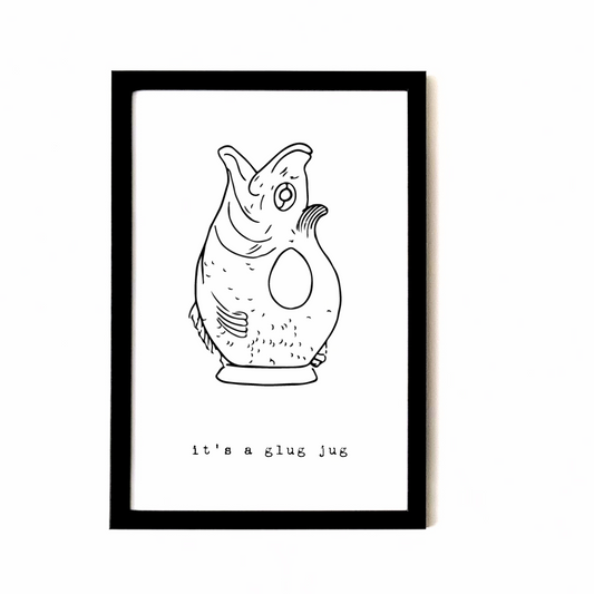 "it's a glug jug" Wall Print