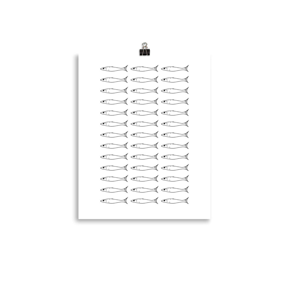 Repeat Print Fish Wall Print