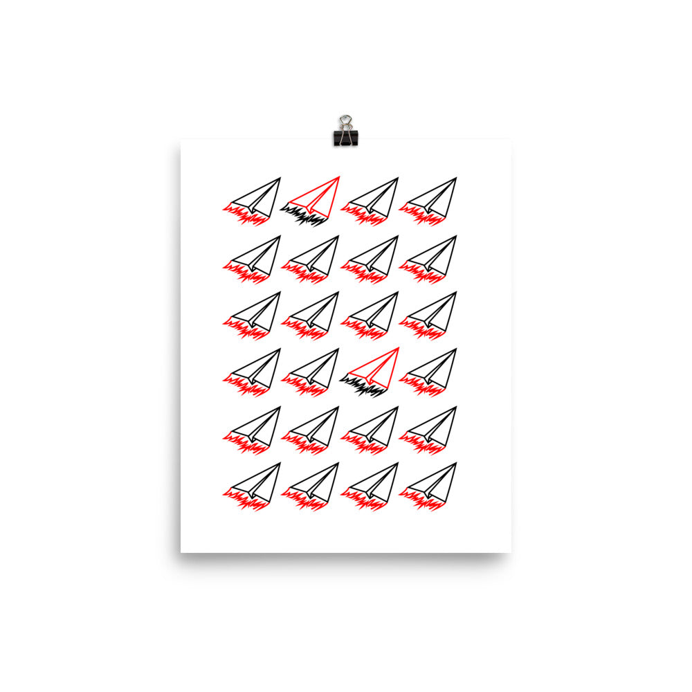 Fire Plane Wall Print